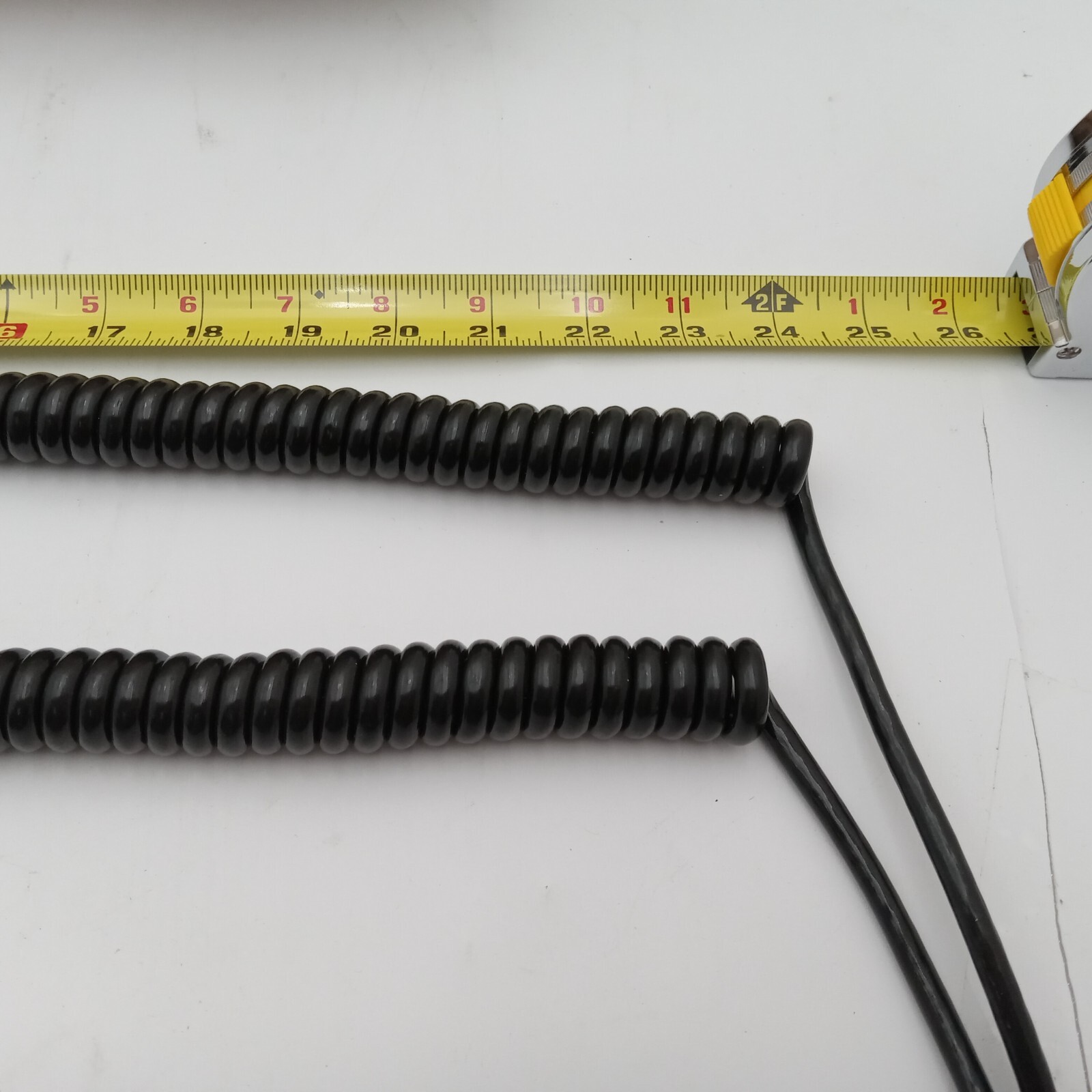 Coiled Spiral Curly Cable Black Wire 8 Core Shielded 4 Feet Coiled