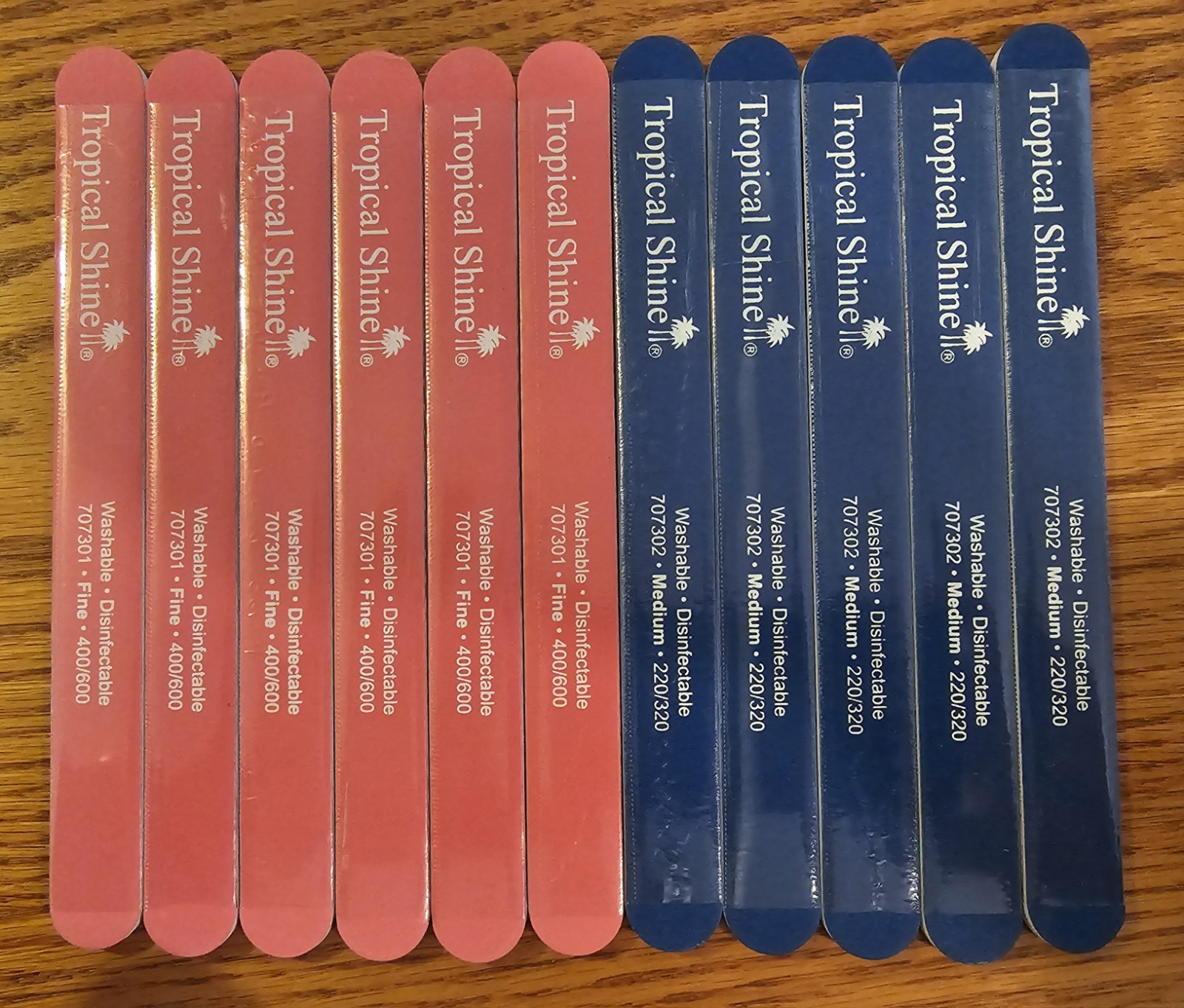 Tropical Shine Nail Files Blue Or Pink 5pcs