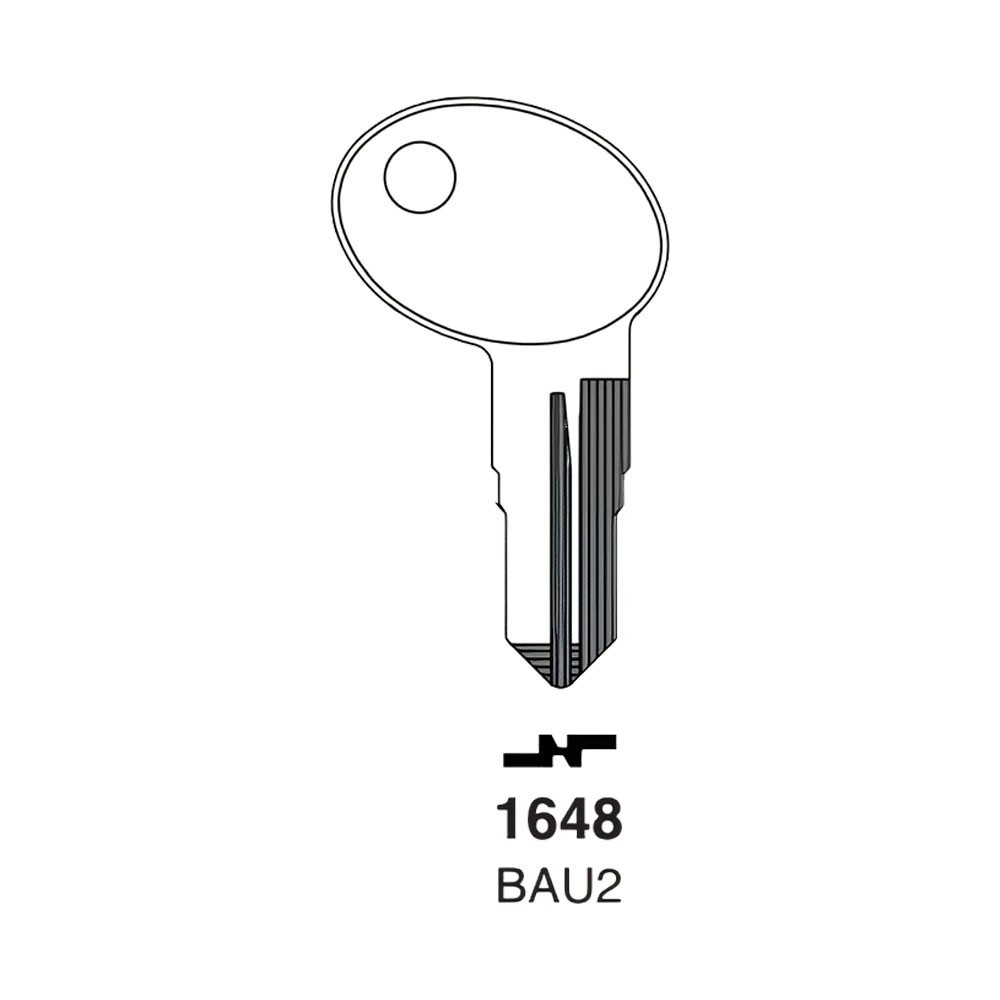 BAU2, 1648 Key Blank Nickel