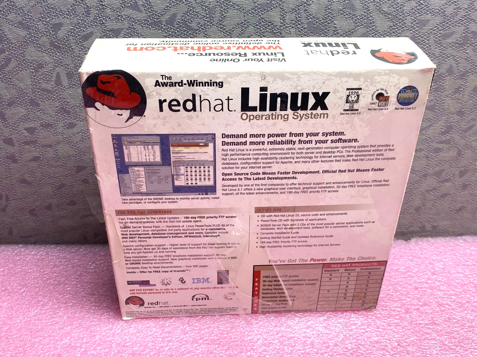 VINTAGE REDHAT LINUX 6.1 OPERATING SYSTEM AND CD'S FACTORY SEALED 1999