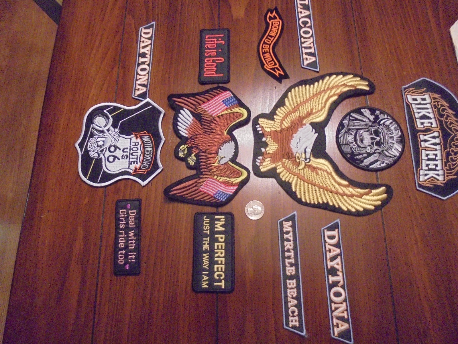 Lot of 13 Vintage Motorcycle Biker Memorabilia Patches ...Harley Davidson Indian