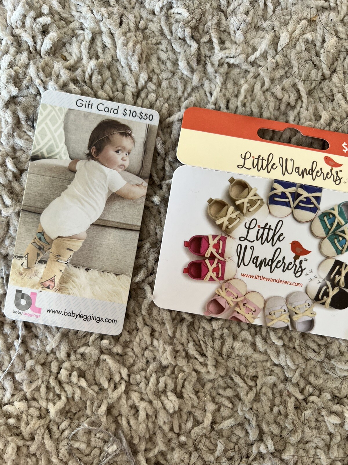 New Gift Cards Baby Leggings $50 Little Wanderers $60