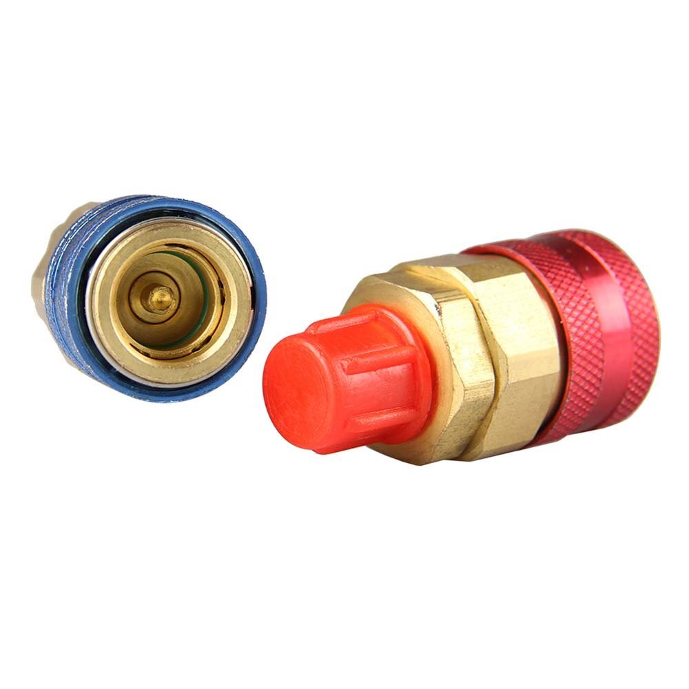 2X A/C AC Refrigerant Automotive Air Conditioning Quick Coupler Low & High Side