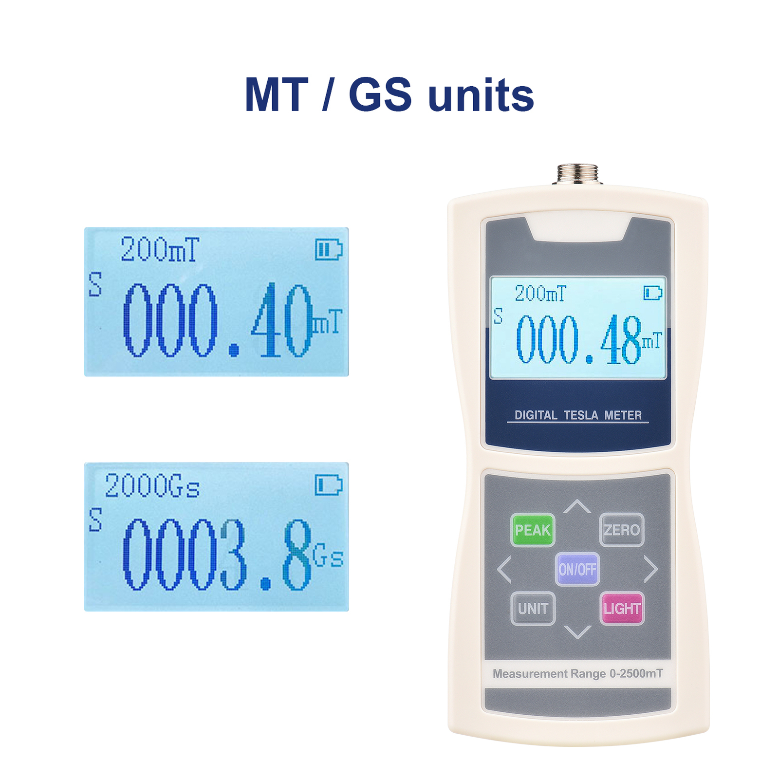 Digital Tesla Meter Gaussmeter Auto 200mT/ 2000mT High Accuracy O8V4