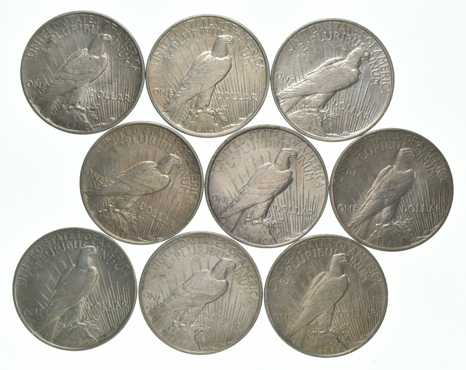 (1) AU 1927-D Peace Silver Dollar 90% - Almost Unc - Denver Mint