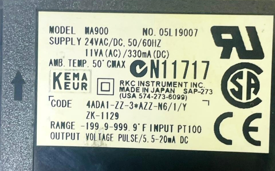 RKC MA900 Digital Temperature Controller
