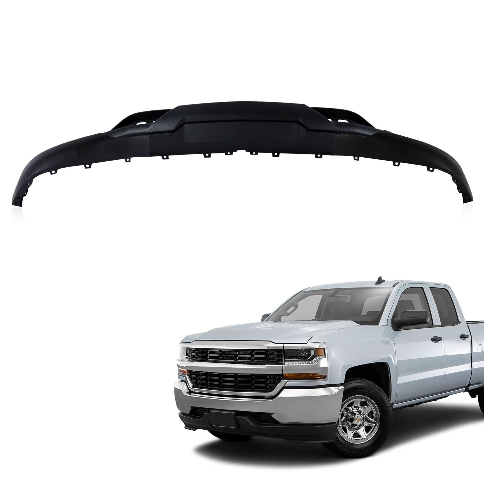 Front Bumper Lower Valance Compatible with Chevrolet Chevy Silverado 2016-201...