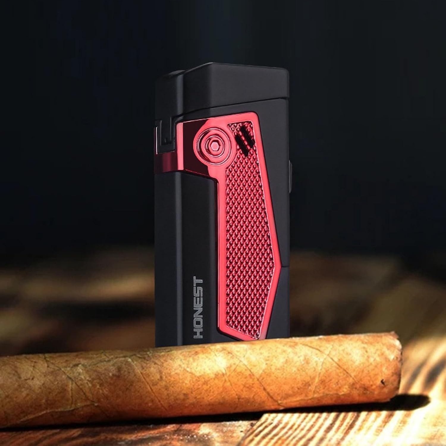 Quad Jet Flame Windproof Refillable Butane Cigar Torch Lighter Cigar Torch
