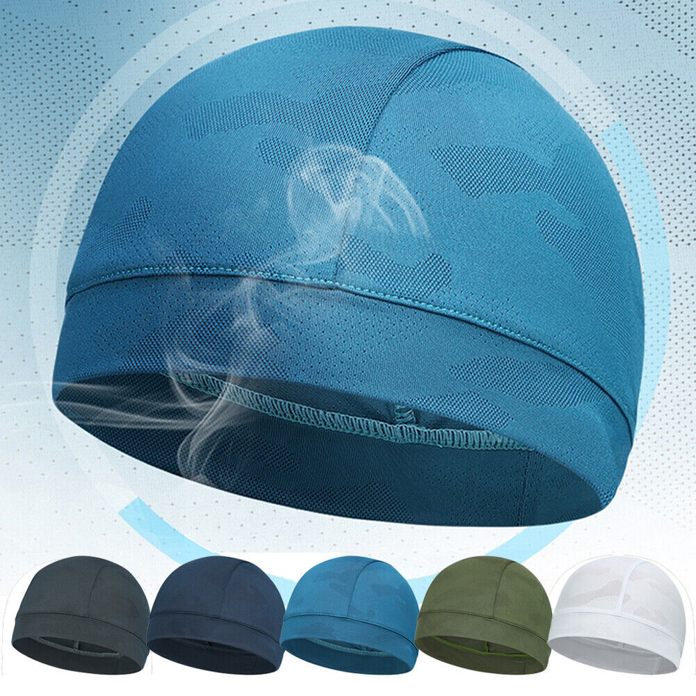 Moisture Sweat Wicking Cooling Bald Dome Skull Cap Helmet Liner Sport Beanie