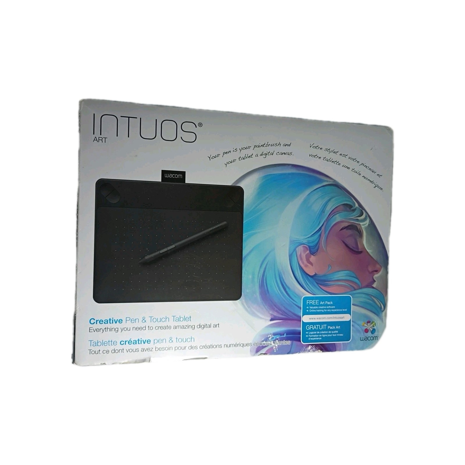 Wacom Intuos Art Creative Pen Tablet CTH-490AK Black Graphic Drawing Pad Boxed