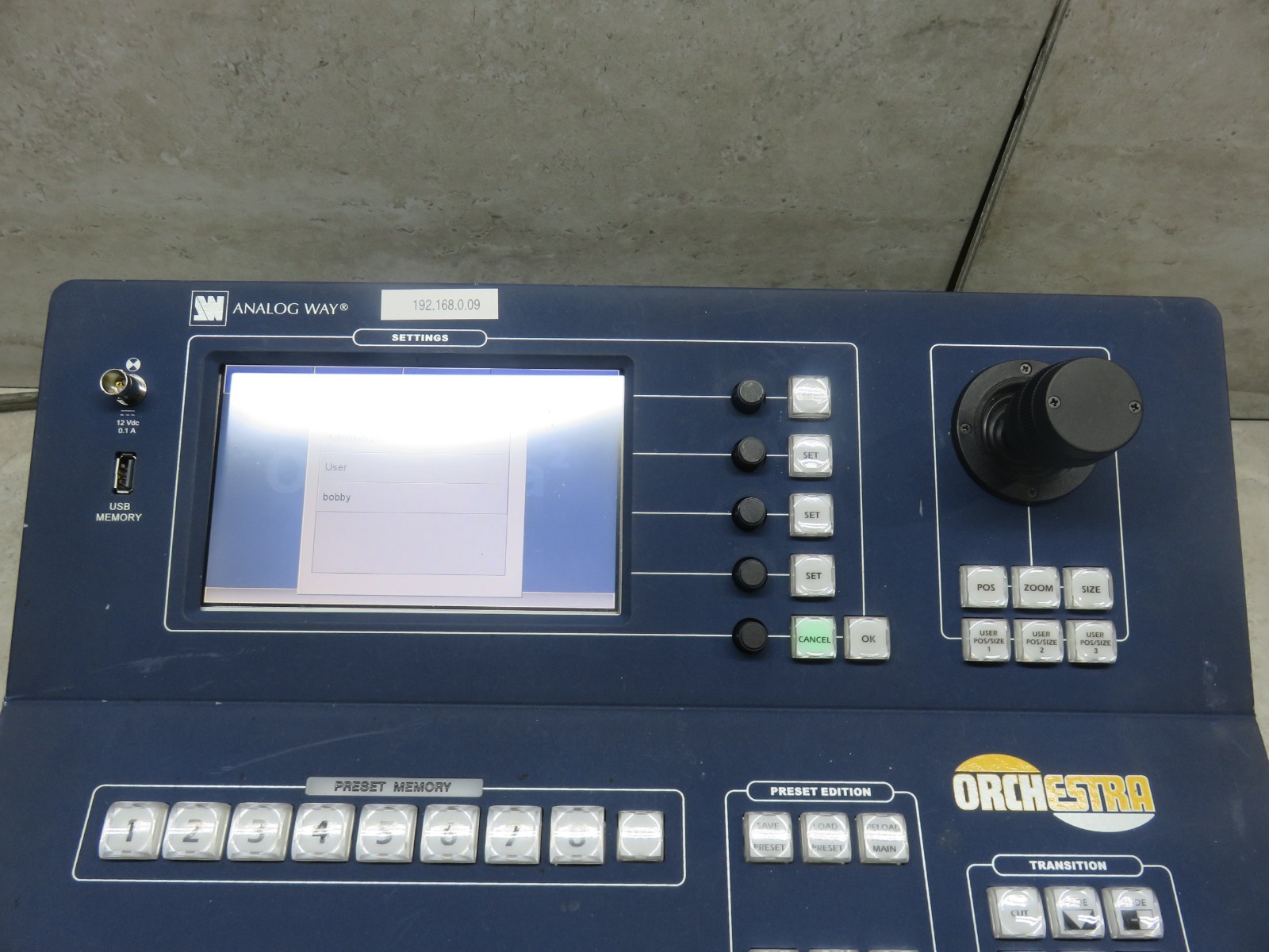 Analog Way ORC50 Orchestra Multi-Screen Touch Event Controller LCD