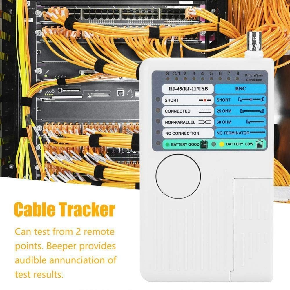 Compact NF-3468 Multi-Cable Tester for RJ45, RJ11, BNC - Remote Functionality