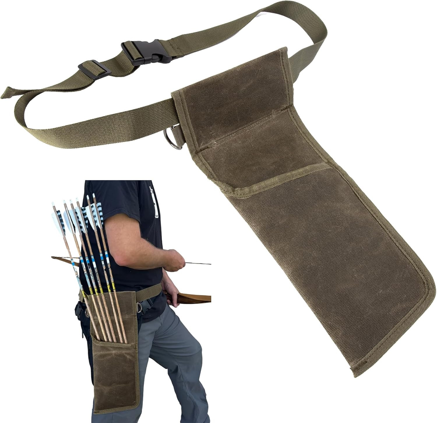 SF4 Hip Quiver for ArrowsBeginner Right Handed Quiver Arrow HolderCanvas Qu...