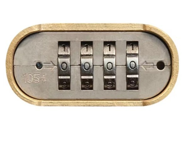 Master Lock 975LH Long Shackle Brass 4-Digit Combination Padlock New Open Box
