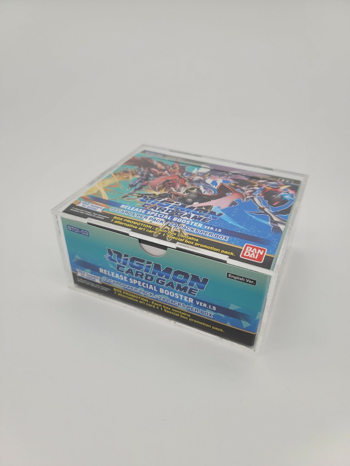 Digimon Acrylic Booster Box Display Case Box, Framing/Display Quality Grade