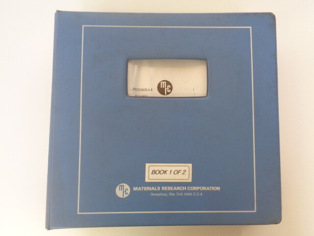 Materials Research Corp. ECLIPSE-Star Installation, Operator's & Service Manual