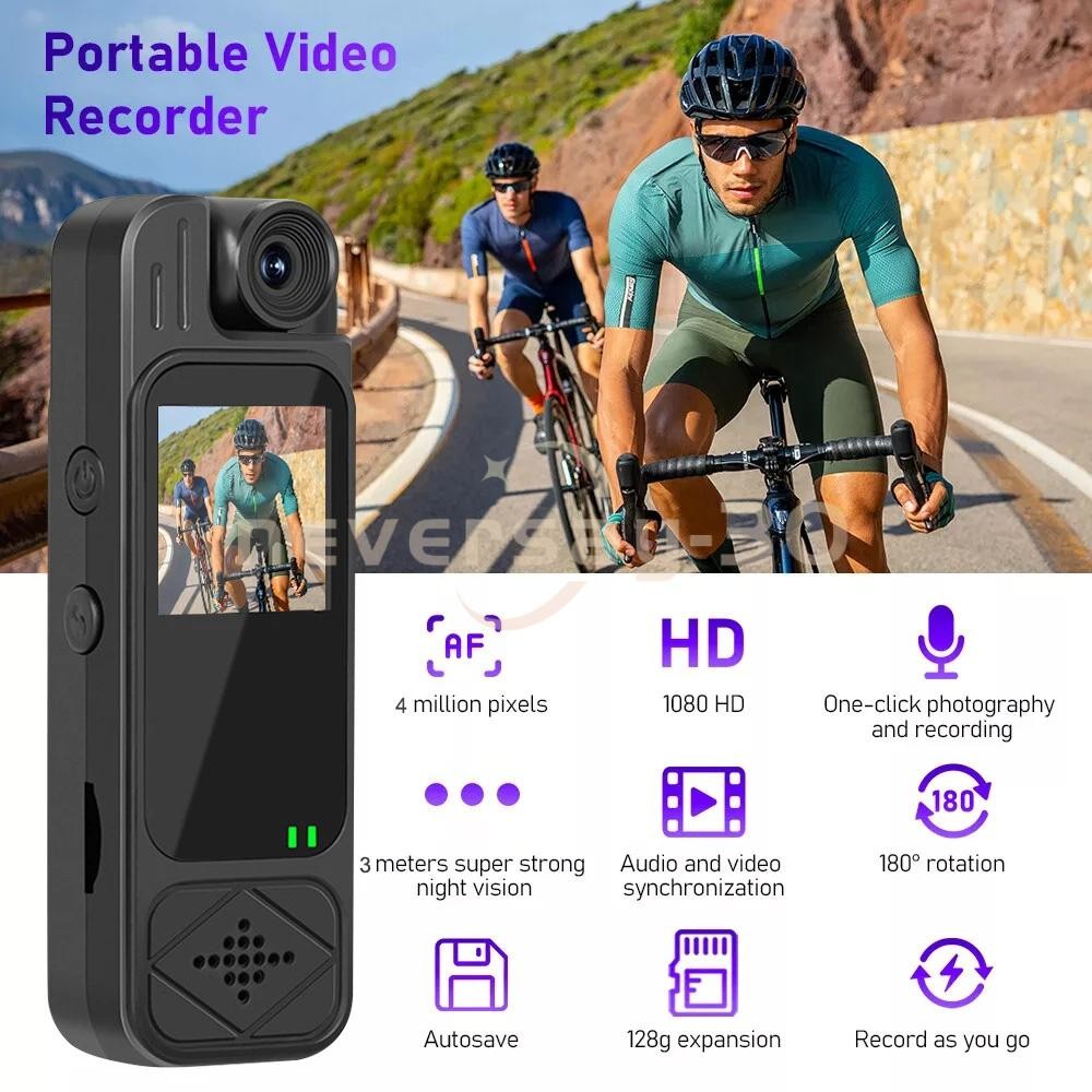 Body Camera HD 1080P 20 Hour Camcorder Mini Police 180° Video DVR IR Night Cam