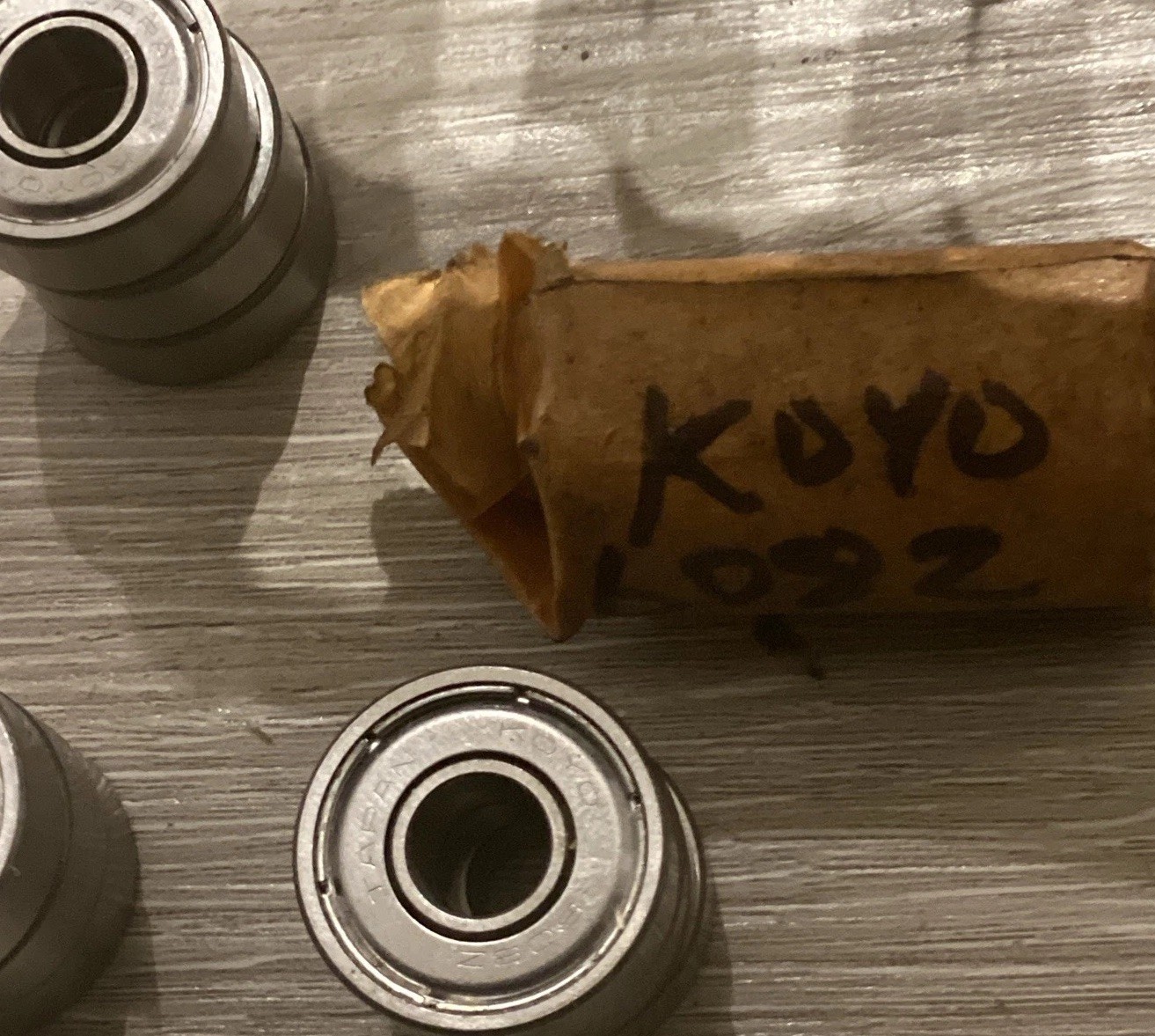 (4 PCS) KOYO 608 ZZ CM, 2Z,Single Row Radial Bearing, Japan Made (SKF, NTN, NSK)