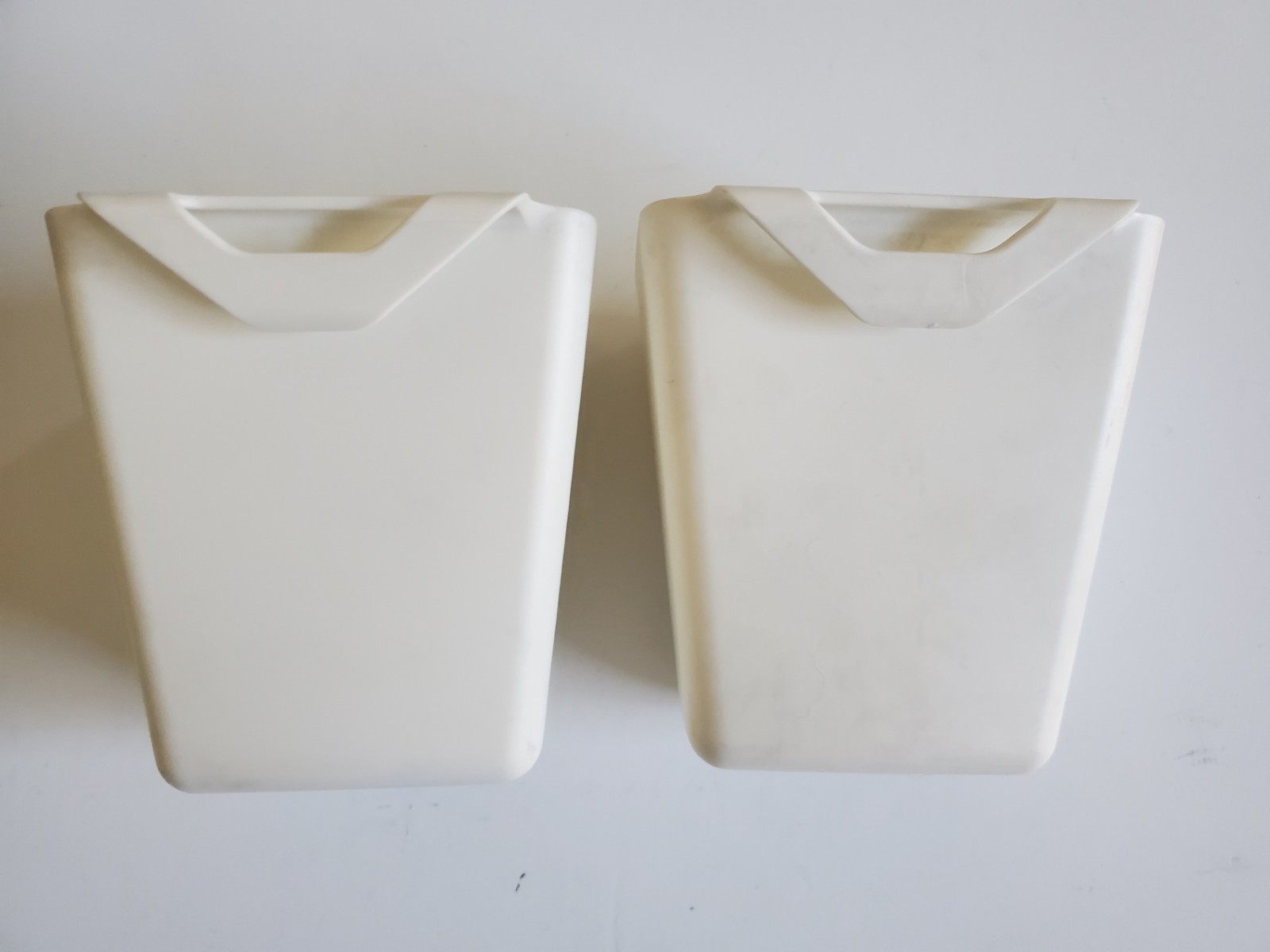 Lot of 2 IKEA White Hanging Cup Holders Rolling Cart  & Organizational Rail