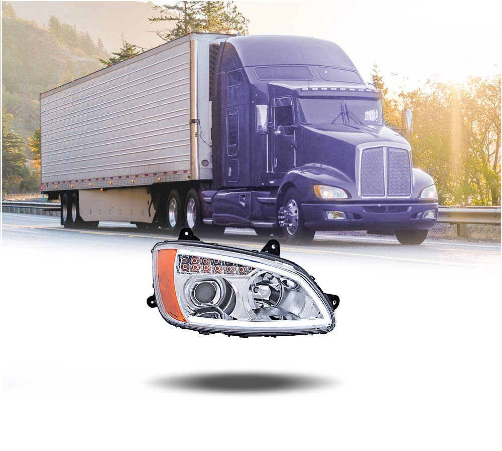 Headlamp Fits Kenworth T170, T270, T370 & T660, Right Side Headght Replaces P...