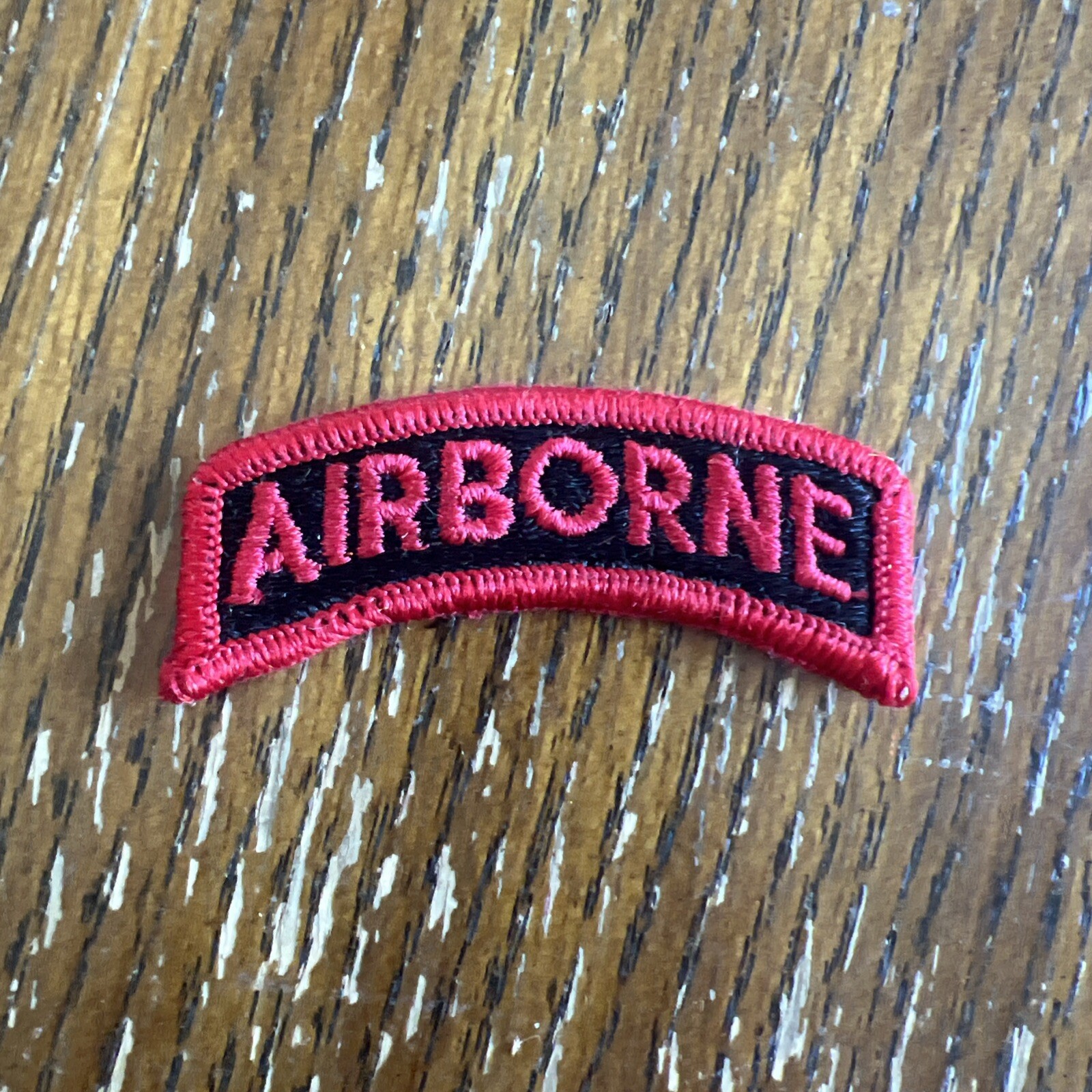 US Army AIRBORNE tab RED & BLACK patch