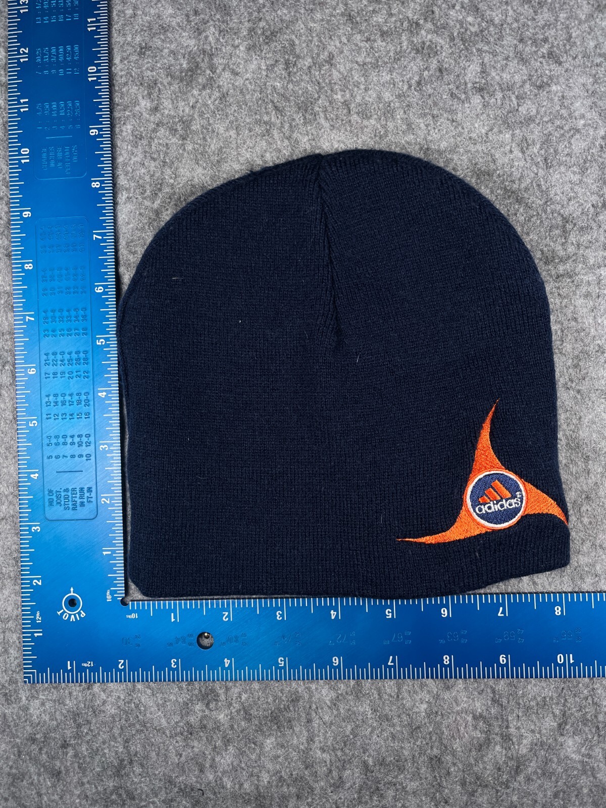 Adidas Beanie Toque Youth One Size Blue Orange Knit 100% Acrylic Sports Outdoors