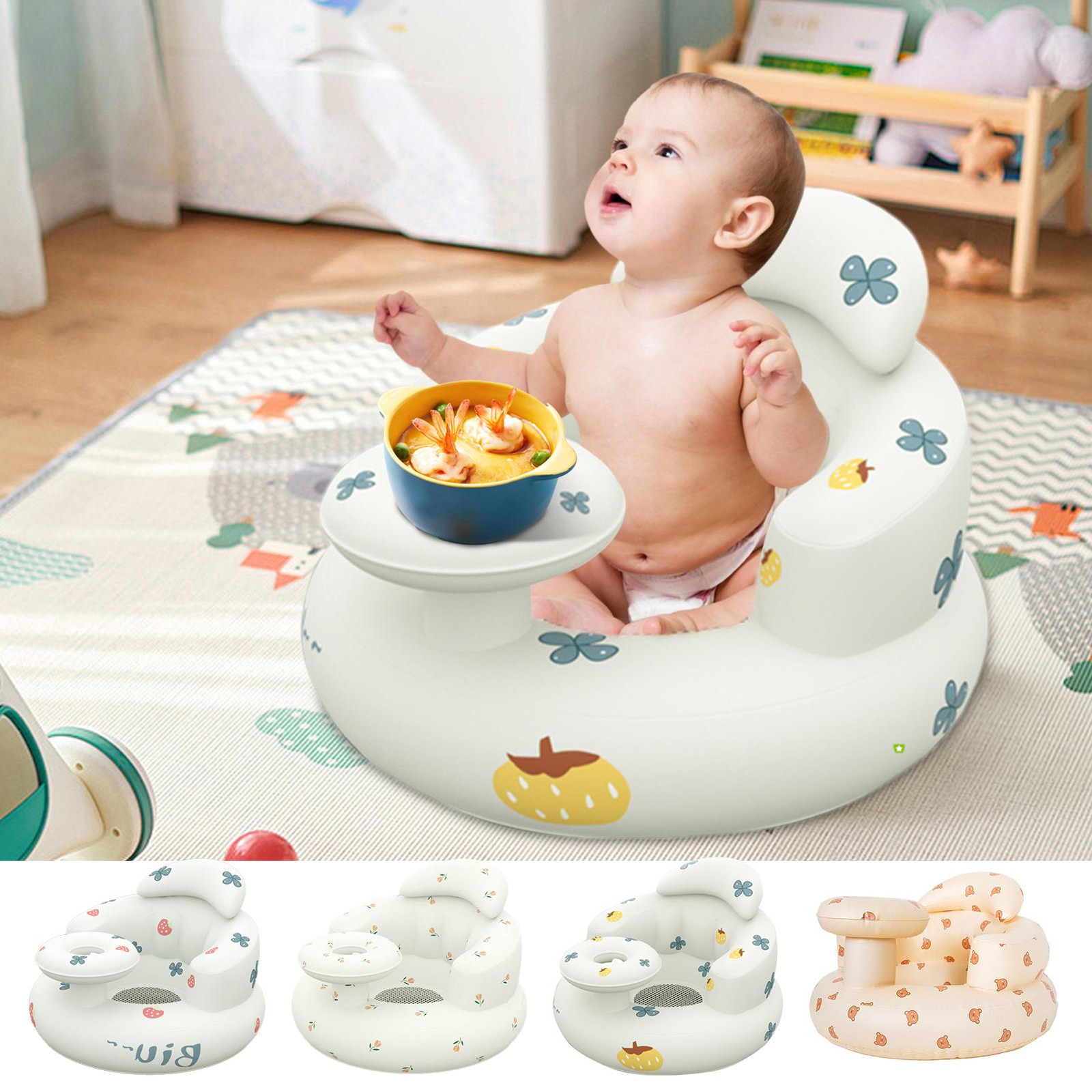 Inflatable Toddler Chair Baby Support Seat Inflatable Seat for Baby 3-36 Months