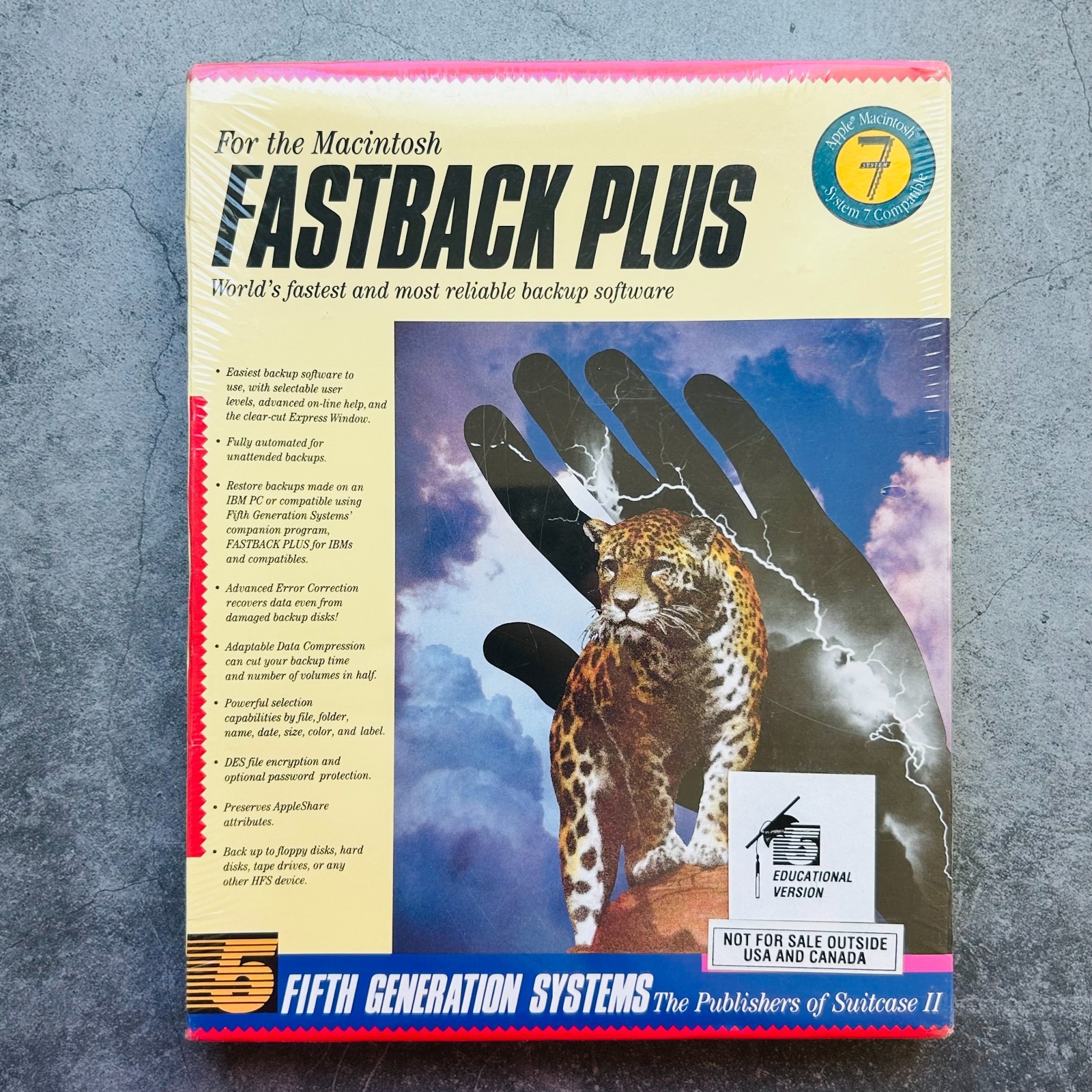Apple Macintosh Fastback Plus Backup Software Vintage 5th Genertion SEALED