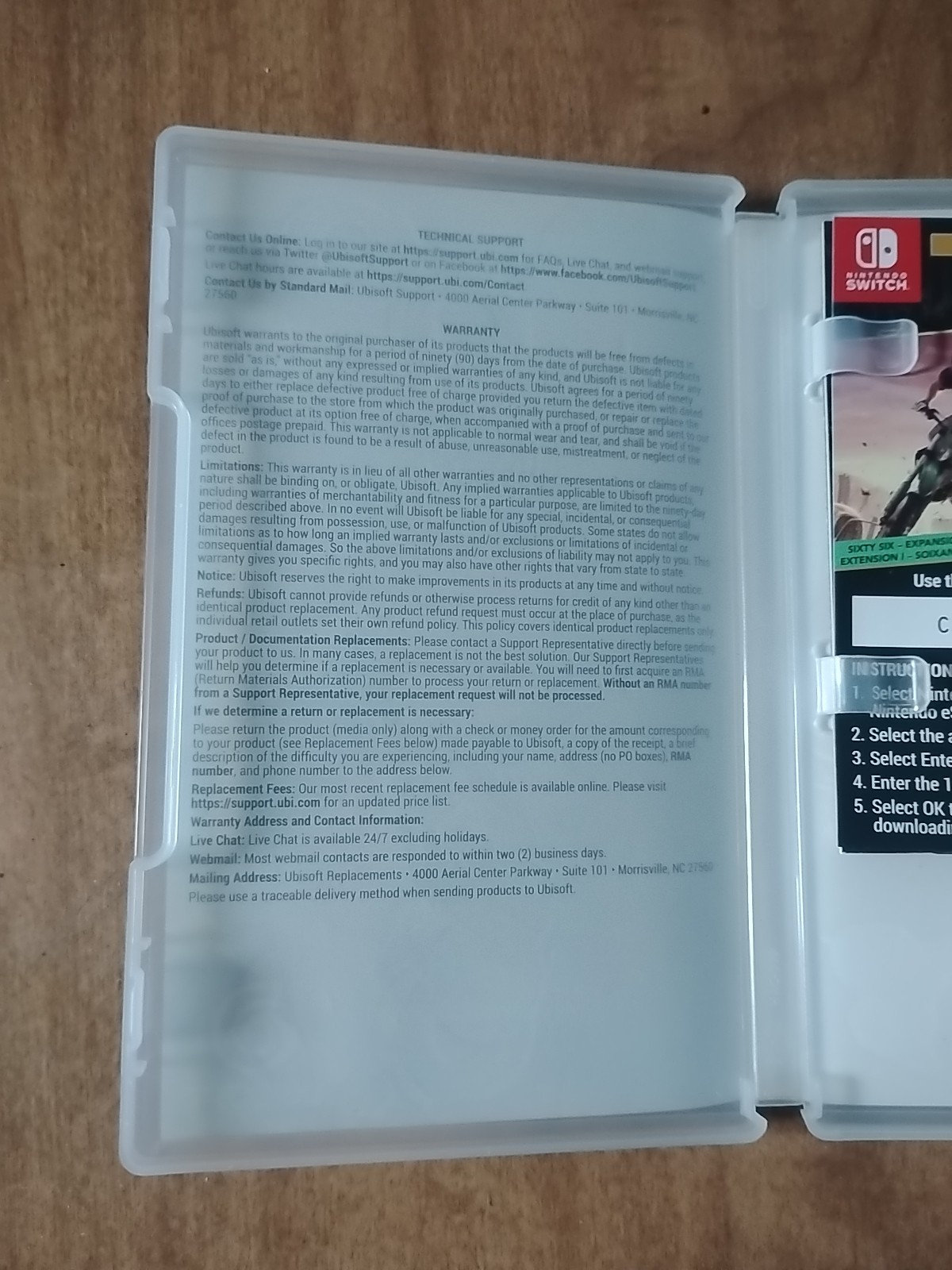 Trials Rising Nintendo Switch Case With Inserts No Game