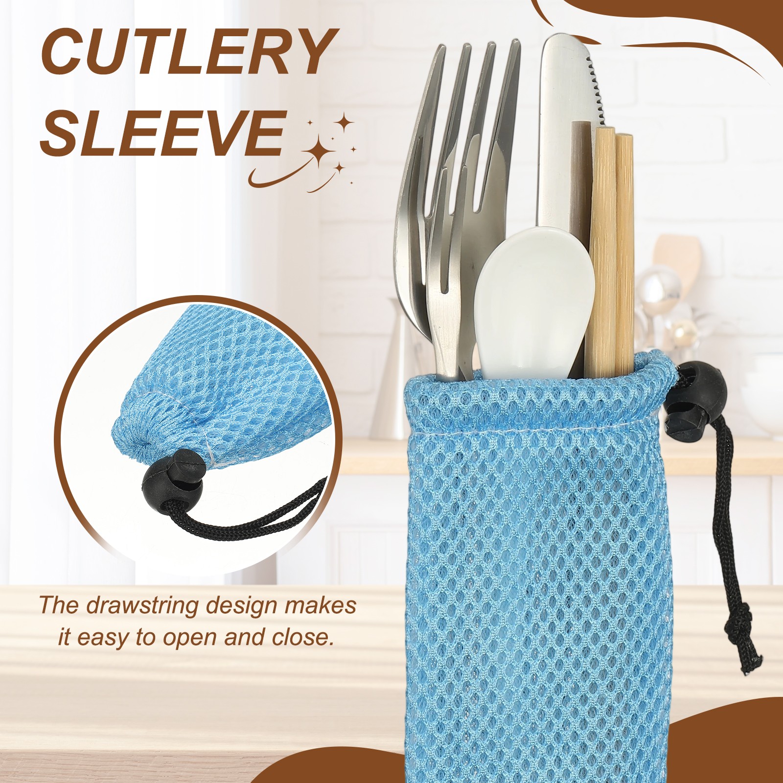 6Pcs Pouch Bag Straw Carrying Cases l & Gray