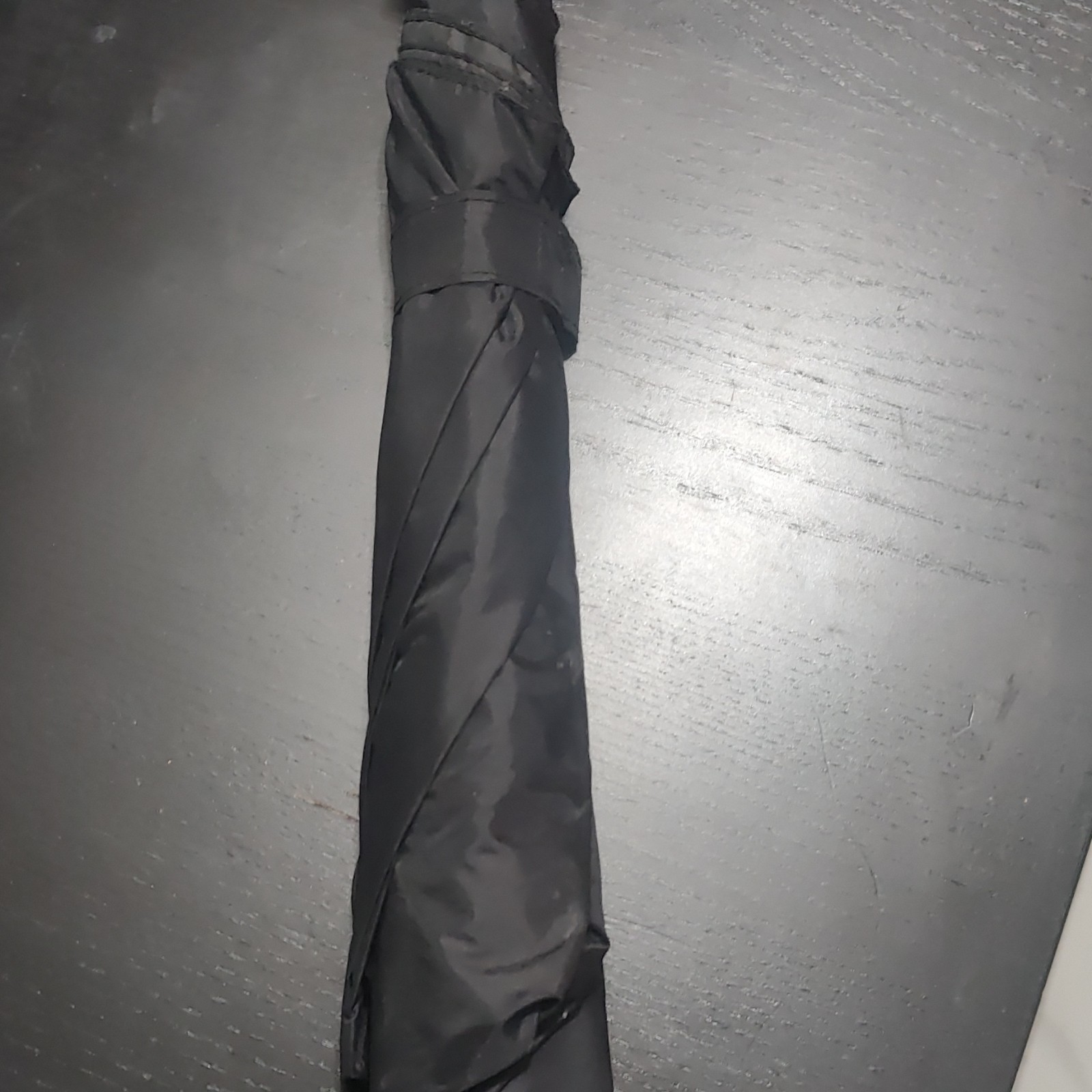 Men's Compact/Folding Umbrella, Black Solid Pattern, Folding Compact Style