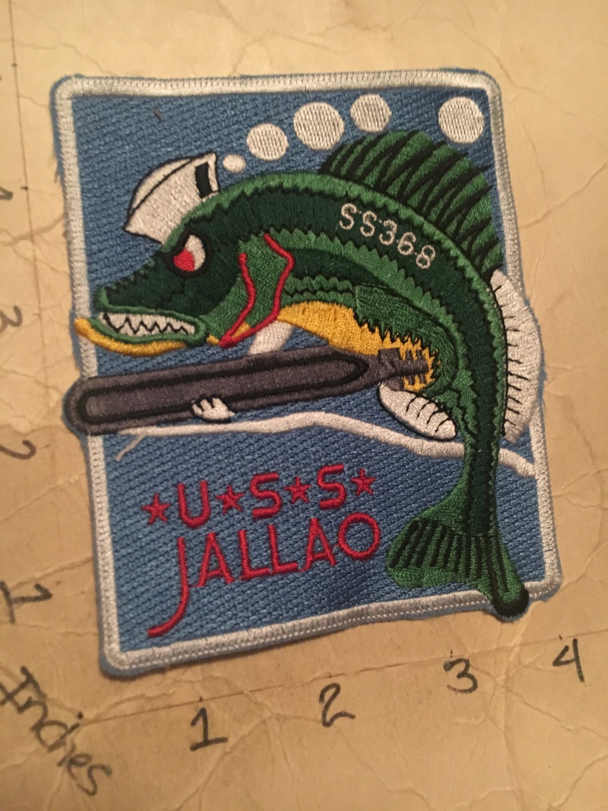 US NAVY USS Jallao SS-368 Submarine Patch 8/1/25
