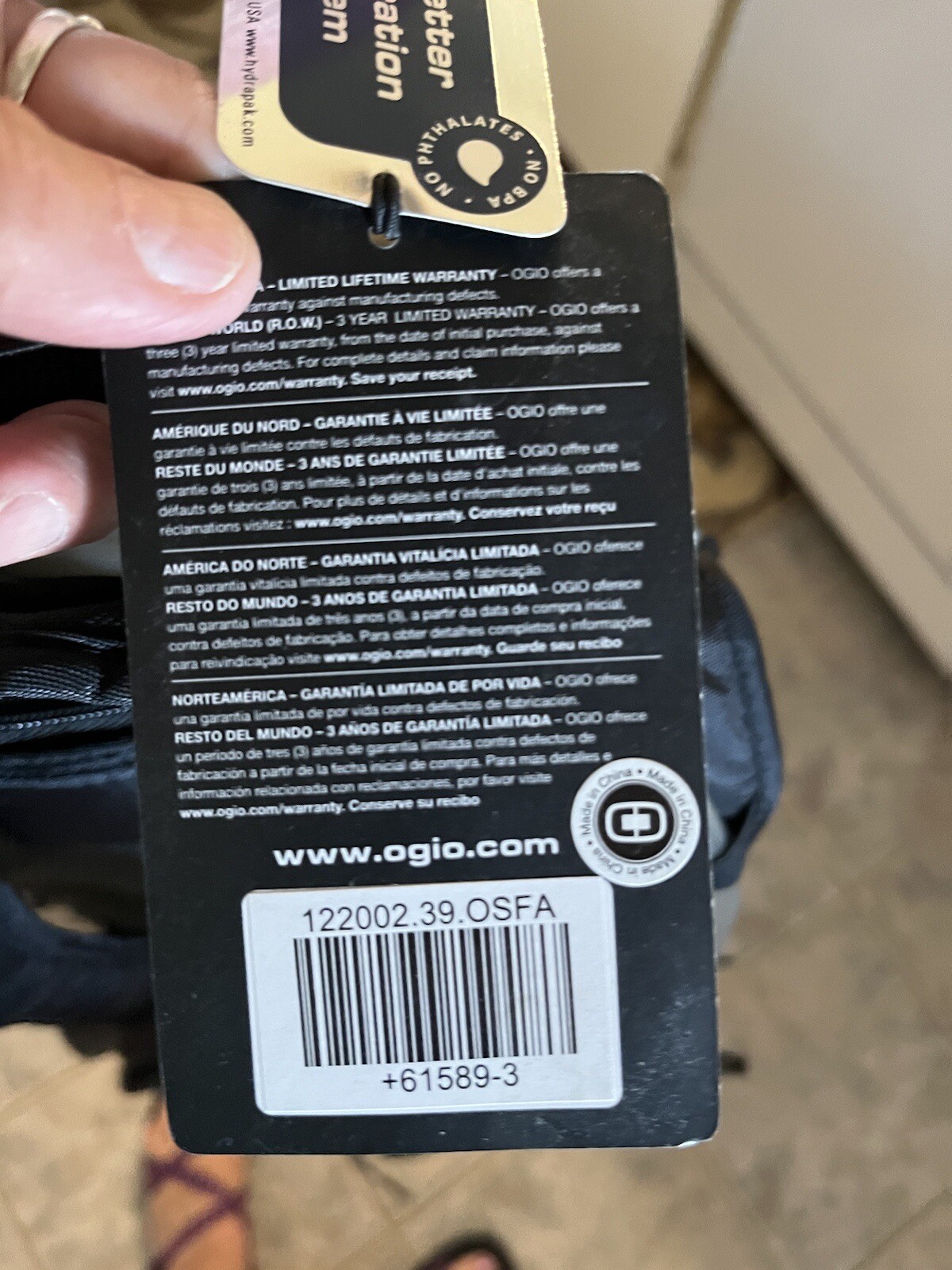OGIO Baja 1650 Hydration Backpack 70 oz NWT- with Logo
