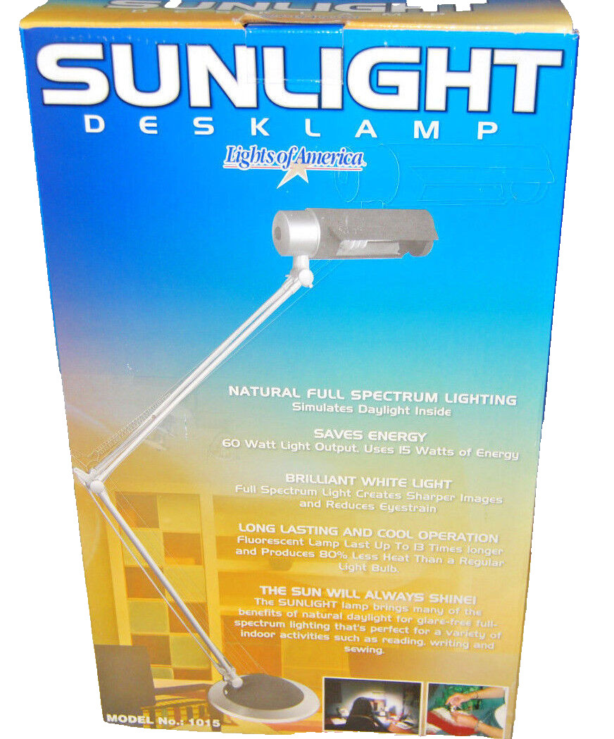 Sunlight Desk Lamp Lights of America #1015 Natural Full Spectrum Lighting  M4303