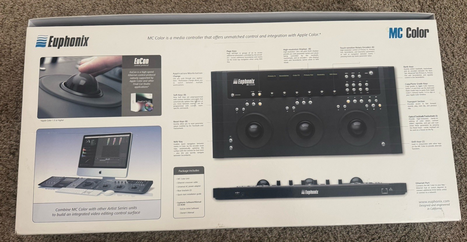 NEW OPEN BOX Euphonix MC Color - Color Grading Control MEDIA CONTROLLER