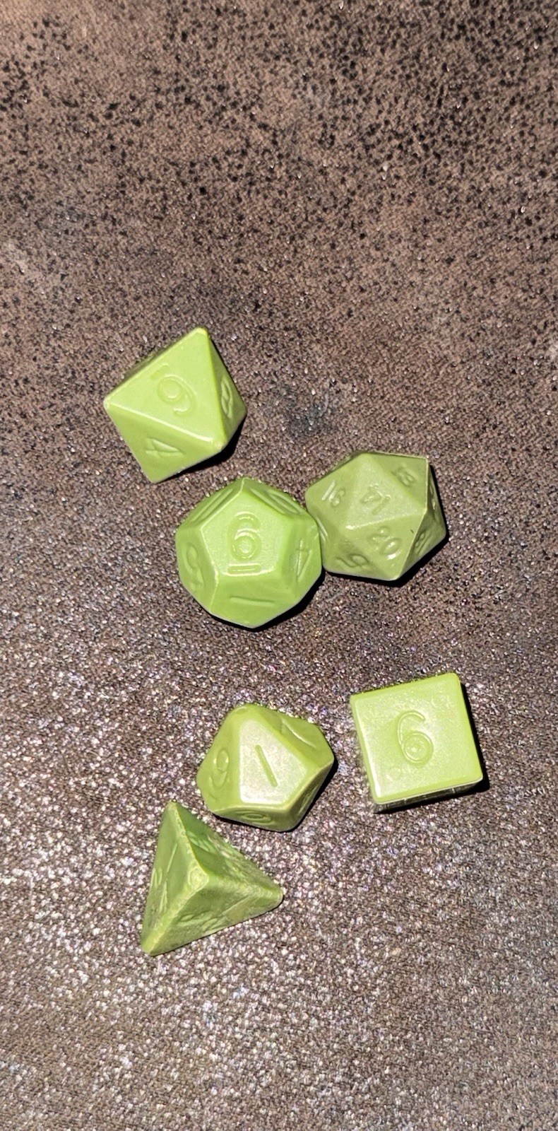 Vintage Moldvay Green FULL Dice Set TSR Dungeons & Dragons