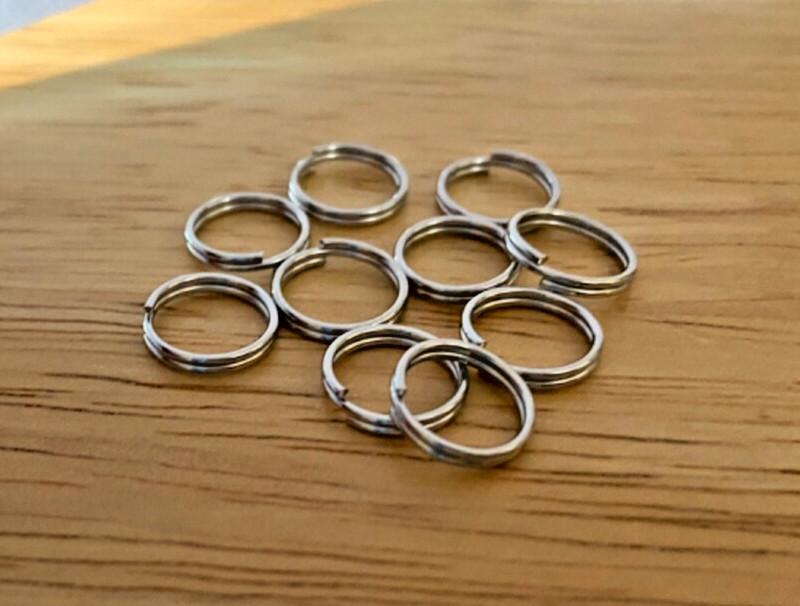 10 Oxidized Silver Base Metal 12mm Split Rings to Attach Charms to a Bracelet