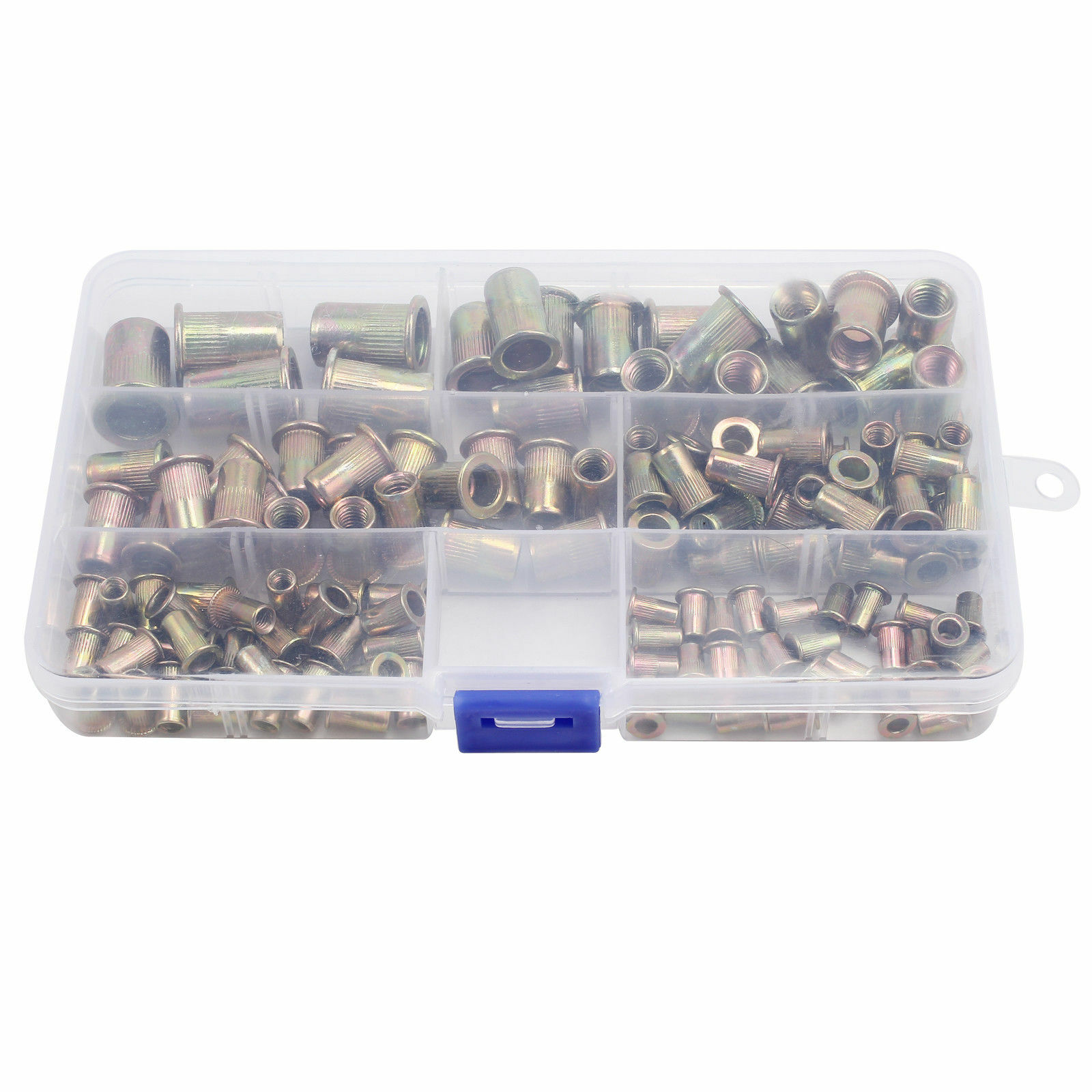 150PCS M3 M4 M5 M6 M8 M10 Rivet Nuts Kit Open End Threaded Rivnut Nutsert Insert