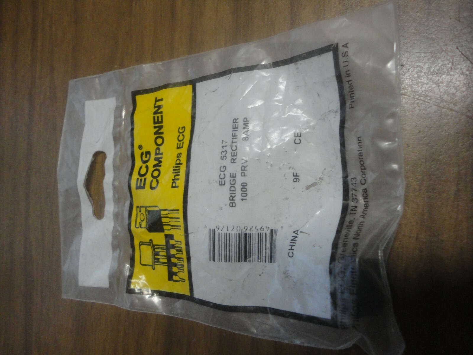 ECG5317 BRIDGE RECTIFIER 8A 1000V USED IN MANY APPLICATIONS.