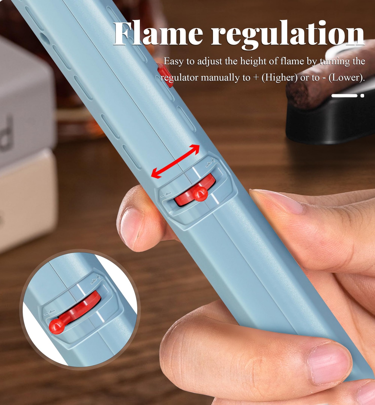 4 Pack of Torch Lighter, Windproof & Adjustable Jet Flame, with Visible Windo...