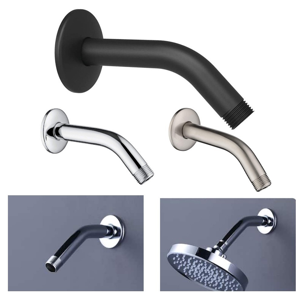 Stainless Steel 6 Inch Shower Arm for Wall Mount Use 1/2 inch NPT and IPS