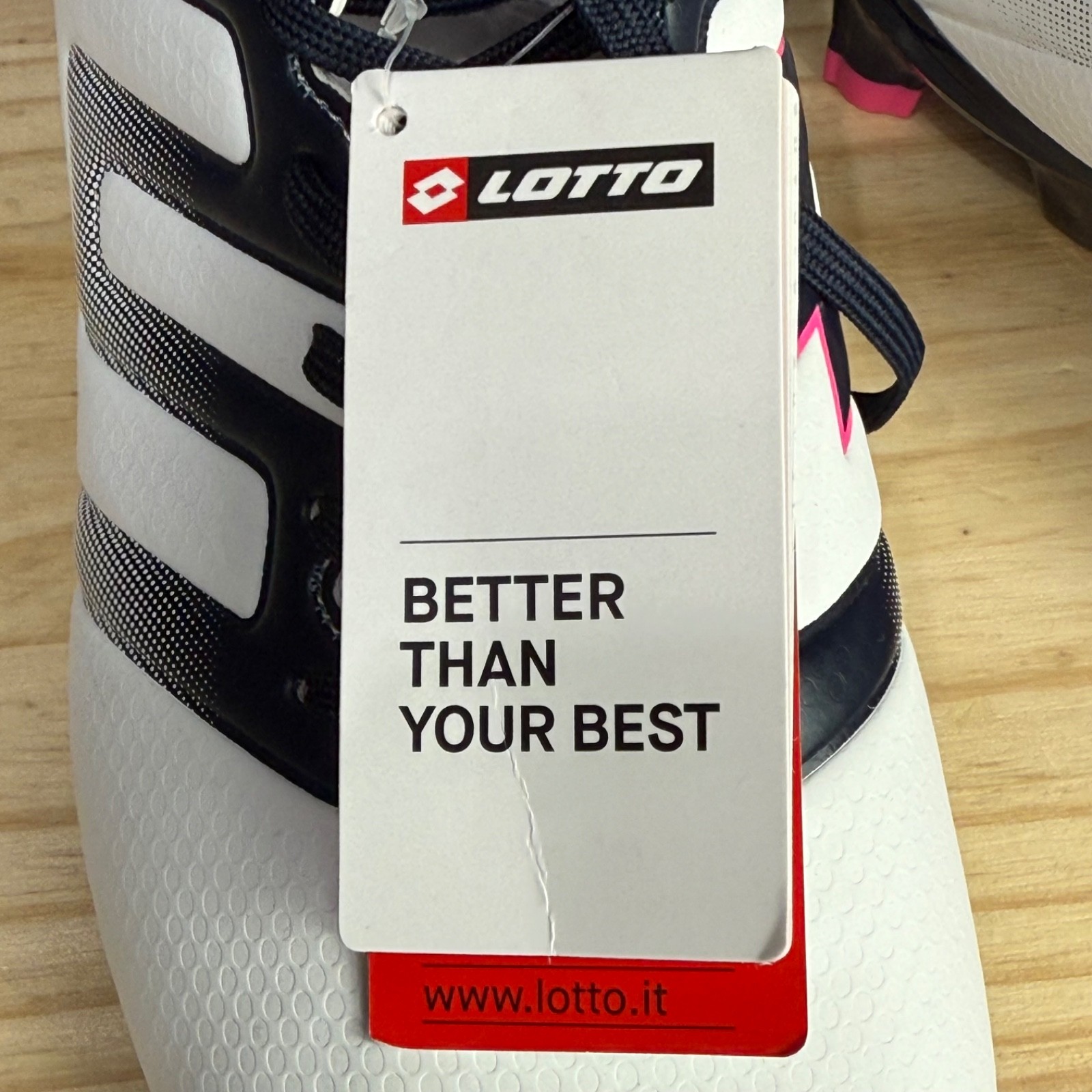 Lotto Maestro 100 IV FG Mens Soccer Cleats All White Navy Vivid Fuchsia 9 NWT