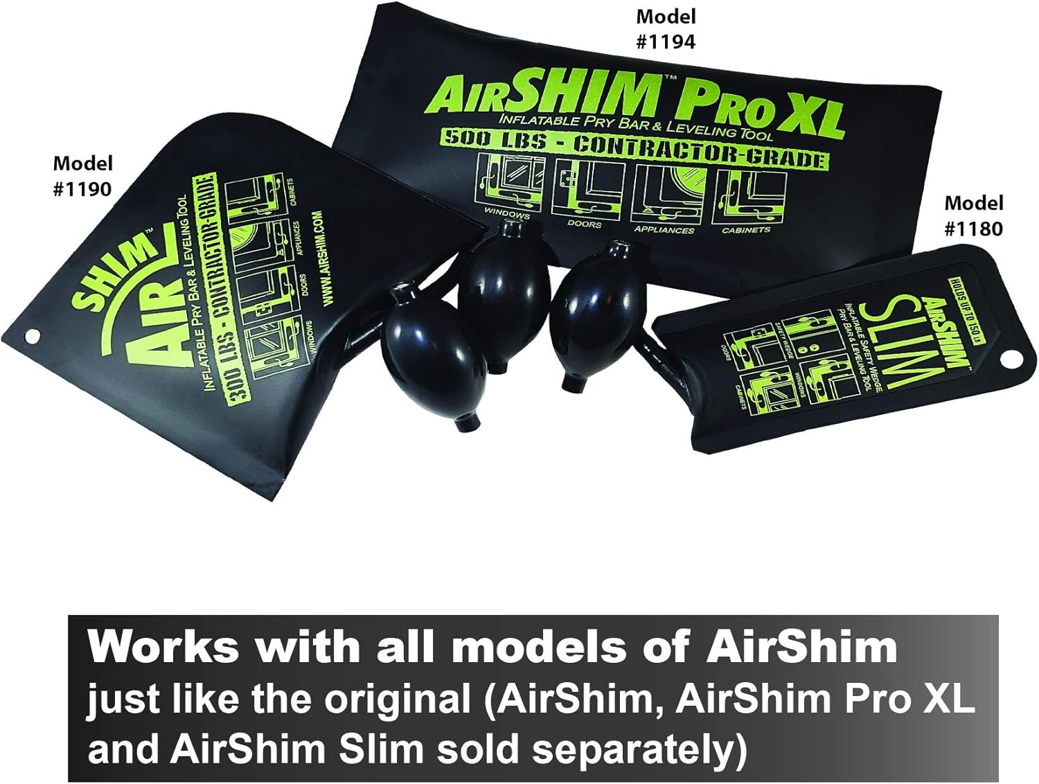 1103 Airshim Inflation Bulbs Value Pack - 3 Genuine Air Shim Rubber Inflation Pu