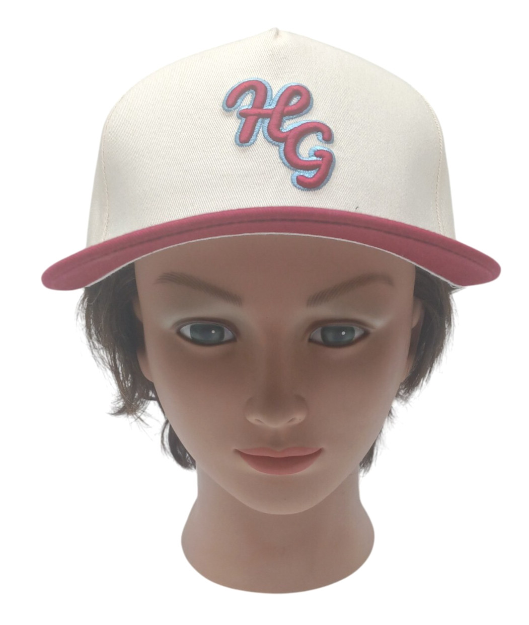 Hazy Golf Off White Snap Back Cap Hat w/ "H G" Embroiled