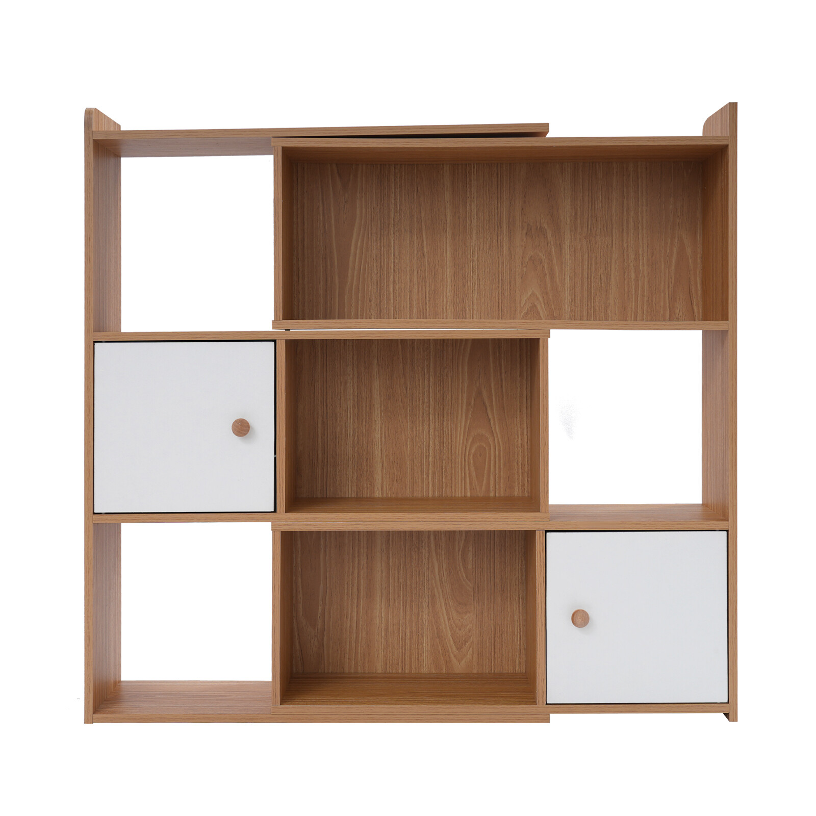 3-tier Bookshelf Stretchable Bookcase Modern Log Color Bookshelf For Home Office