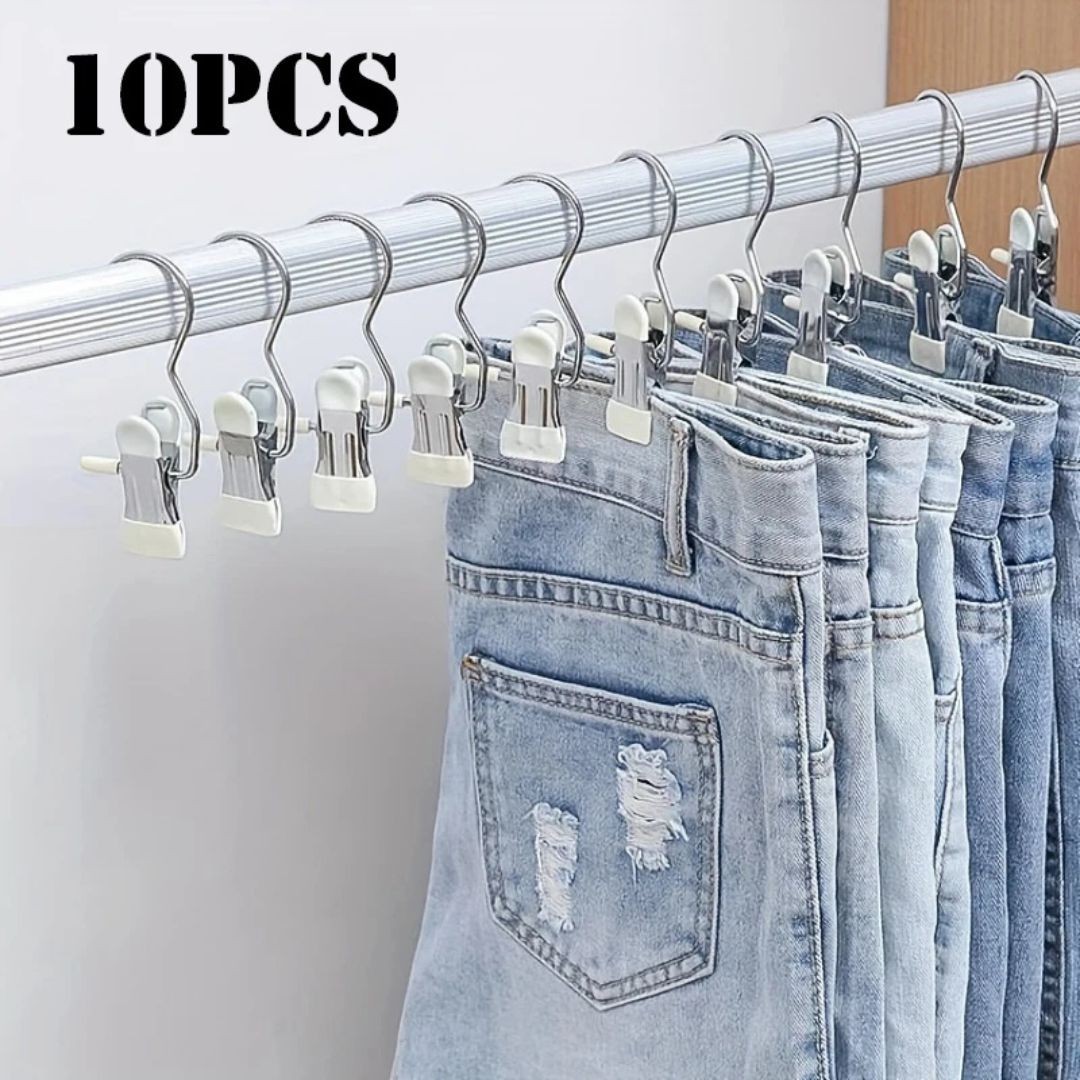 10 Pack Heavy Hanger Clips for Closet, Laundry Hooks Hanging Clips with, Clothes