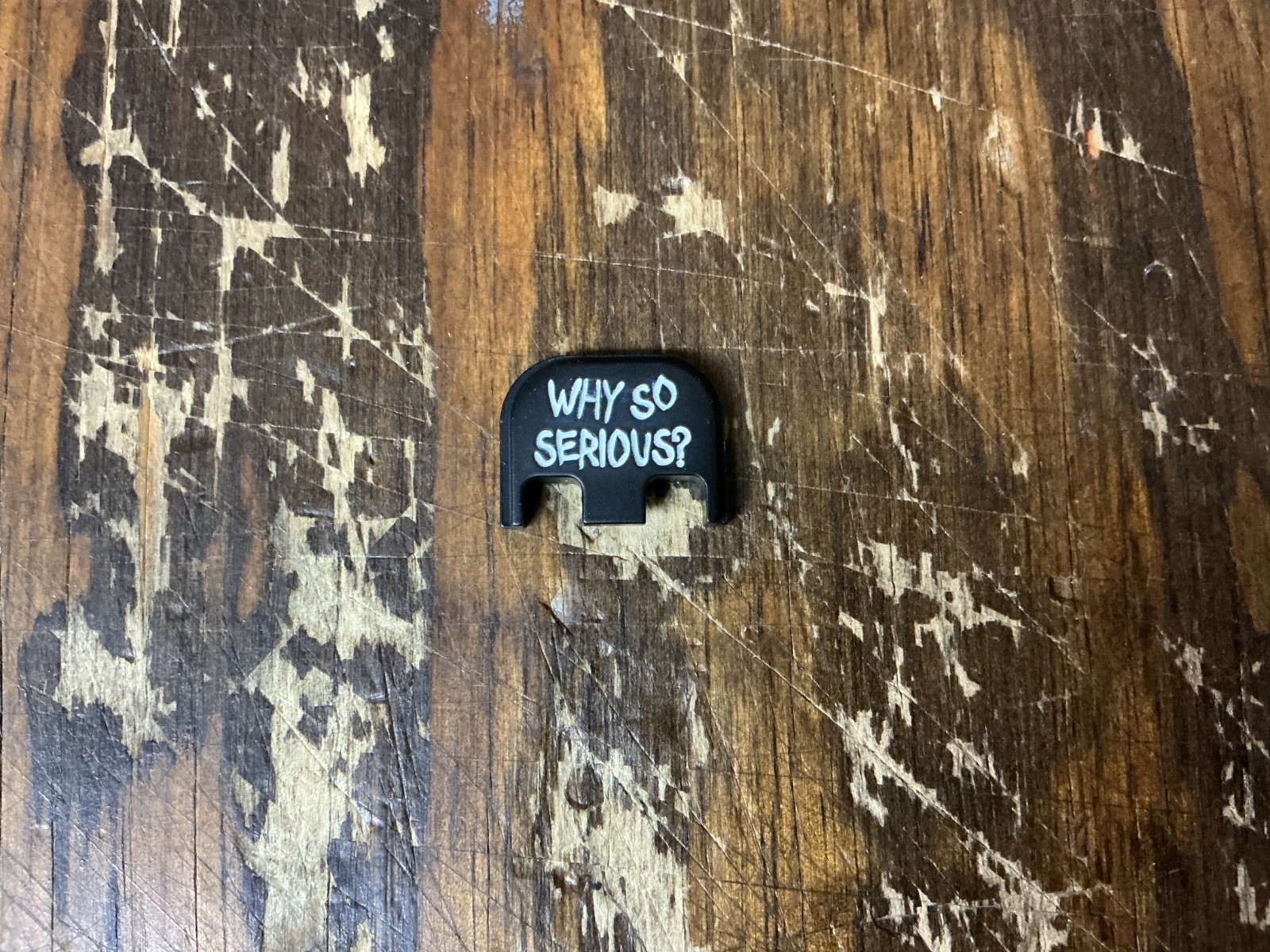 "Why So Serious?" Joker Custom BackPlate for Glock 19, 17 Aluminum Engraved