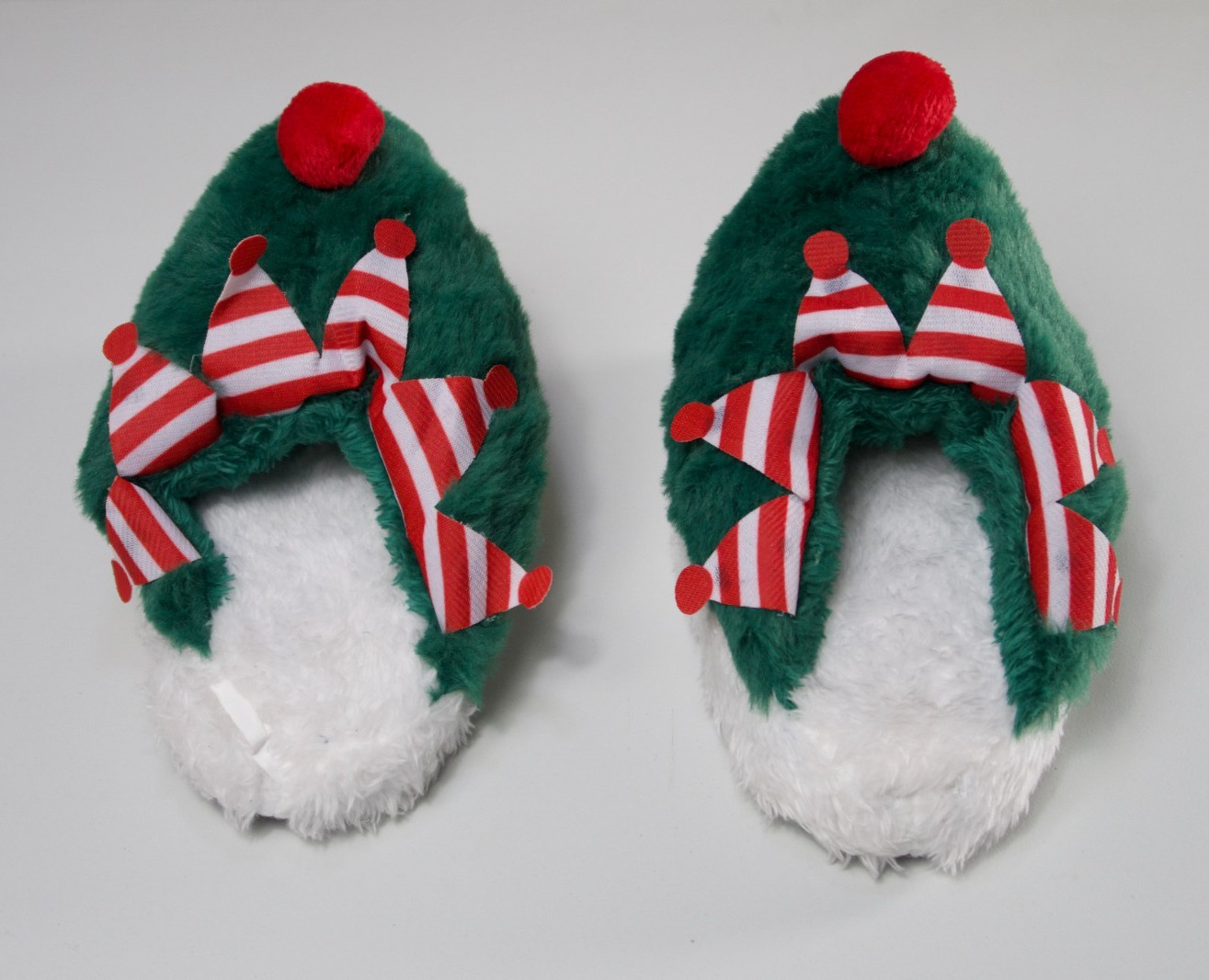 Vivitar KIDS Plush Elf Slippers M/L Cozy Christmas Holiday Novelty Soft Indoor