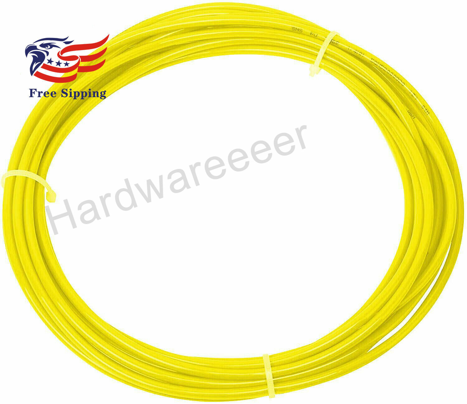 Pneumatic Air Tubing 1/4" OD 12m 39.4ft PU Air Compressor Tube Yellow