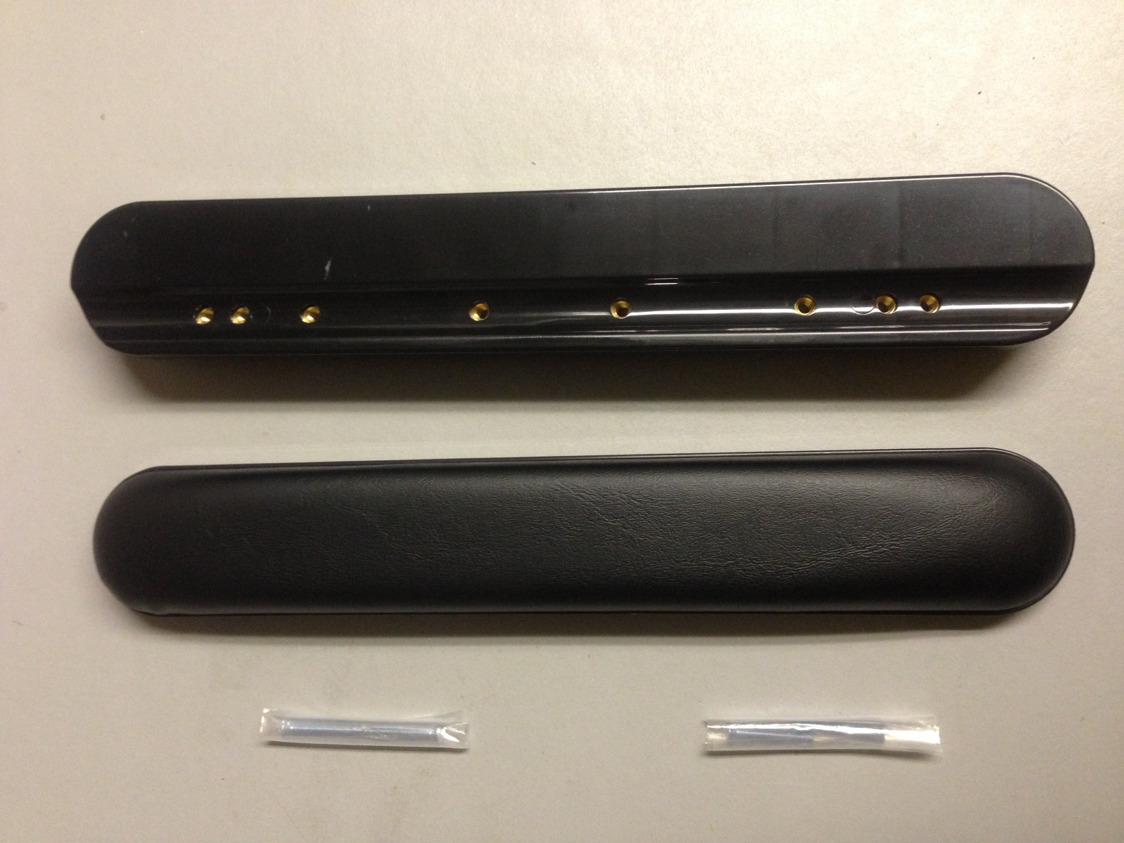 Wheel Chair Transporter Parts Black Vinyl Armrest Pad 10" Desk Length Pair